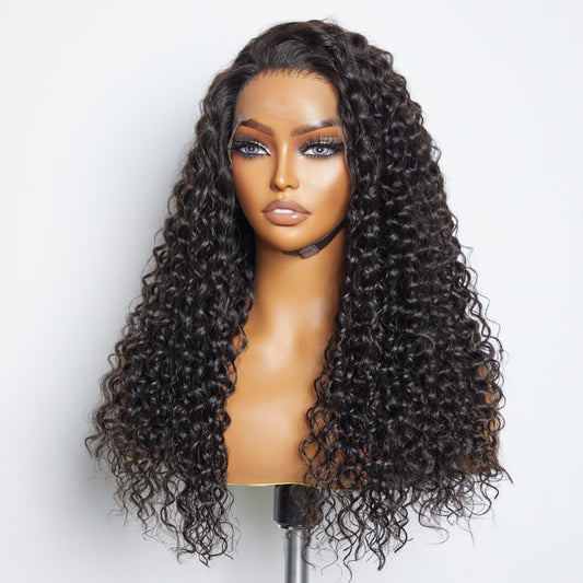 TedHair 13x6 PartingMax Glueless Lace Wig 3D Cap Pre-bleached Water Wave Transparent Lace Front Wig 150% Density