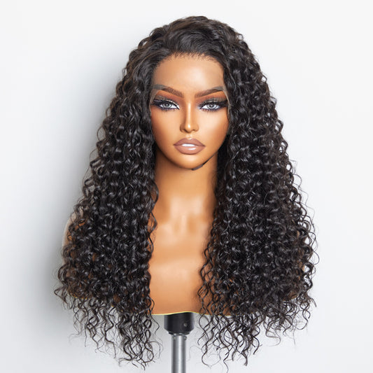 TedHair 13x6 PartingMax Glueless Lace Wig 3D Cap Pre-bleached Water Wave Transparent Lace Front Wig 150% Density
