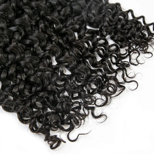 TedHair Water Wave Bulk Hair For Braiding #1B Natural Black