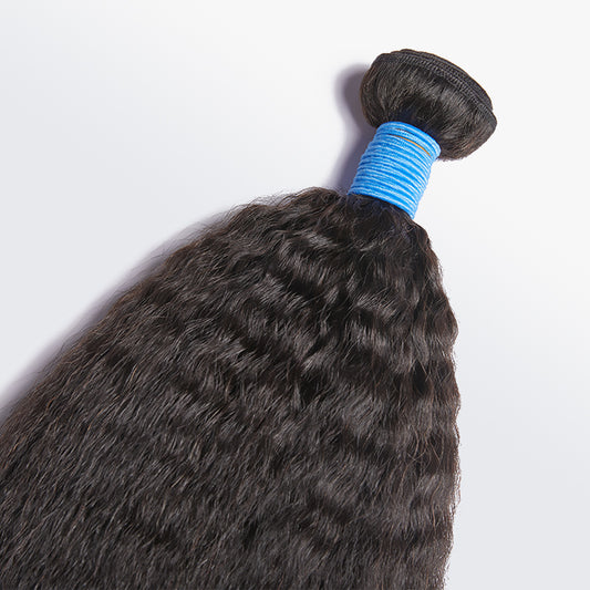 TedHair Kinky Straight Brazilian 100% Virgin Hair Bundles 10-26''