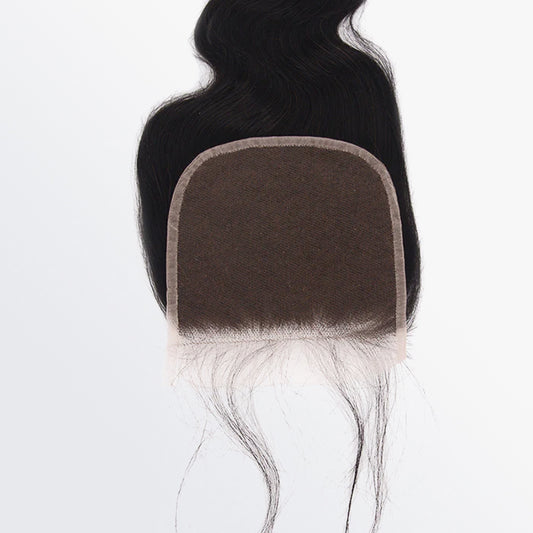 TedHair 12-20 Inch 5" x 5" Body Wavy Free Parted Lace Closure #1B Natural Black