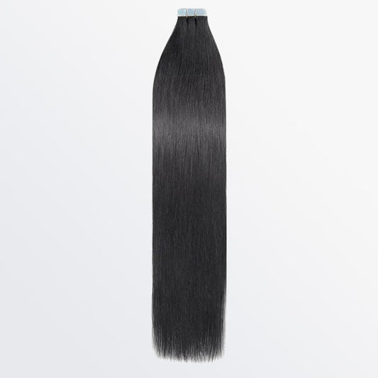 TedHair Premium Quality Straight Tape In Remy Hair Extensions #1 Jet Black