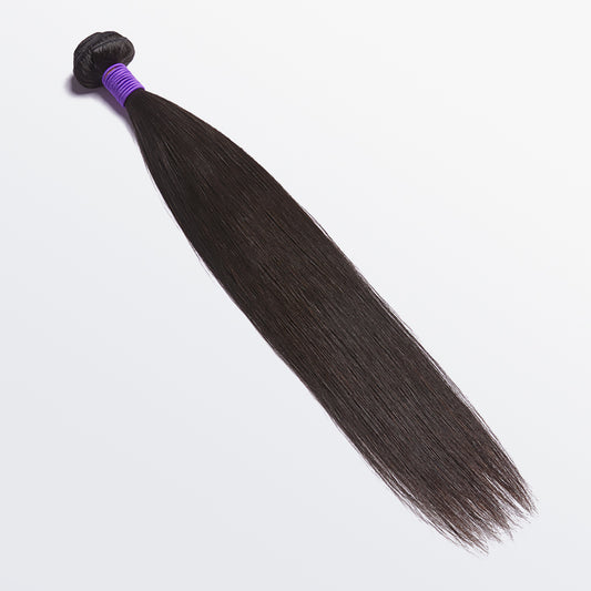 TedHair 14-30 Inch 12A Premium Raw Indian Hair Straight #1B Natural Black |One Bundle