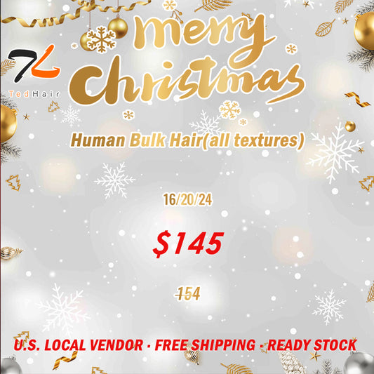 2025 Christmas Package Deal|Human Bulk Hair $145