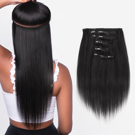 TedHair Straight Seamless Clip Ins 18-22"