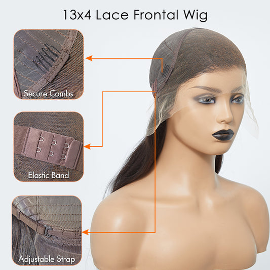 TedHair 180% Density 13x4 HD Glueless Lace Wig Straight Body Wave