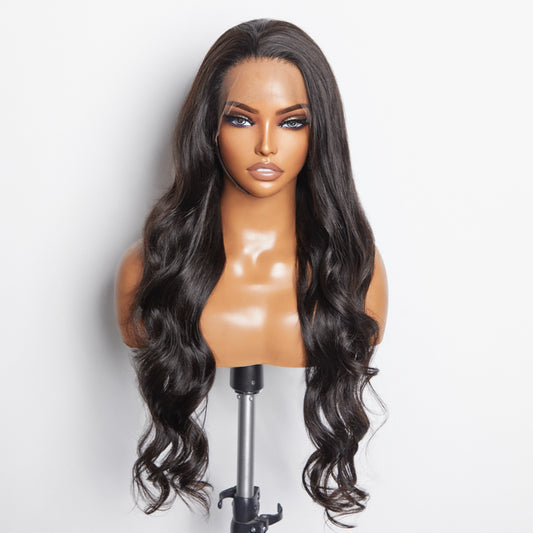 TedHair 30inch 13x6 PartingMax Glueless Lace Wigs 3D Cap Pre-bleached Body Wave Transparent Lace Front Wig 180% Density
