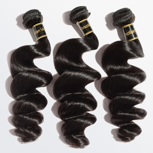 TedHair 10A 10''/12''/14'' Virgin Hair Loose Wave 3 Bundles Sample