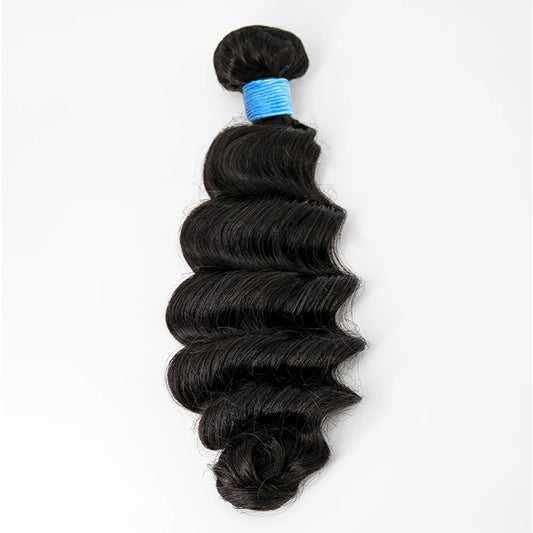 TedHair 14-26 Inch Ocean Wavy Virgin Brazilian Hair #1B Natural Black