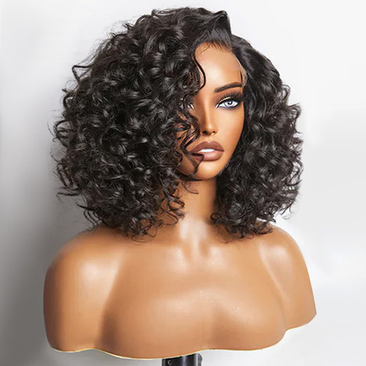 TedHair 10 inch Bouncy Left C Part Loose Wave Glueless Minimalist HD Lace Wig Ready To Go