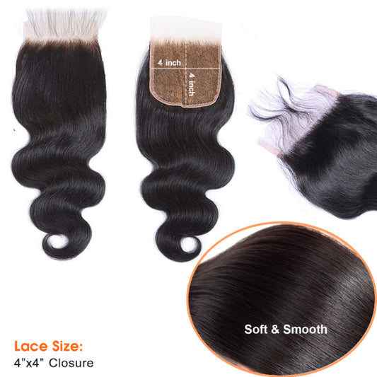 TedHair 4x4 Free Parted Lace Closure Loose Wave