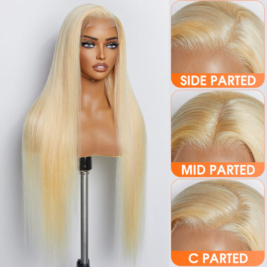 TedHair 200% Density 13x4 Pre-Plucked Lace Frontal Wig Straight #613