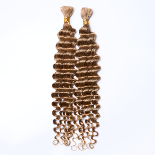 TedHair 20inch Deep Wave Bulk Hair For Braiding #27 Color