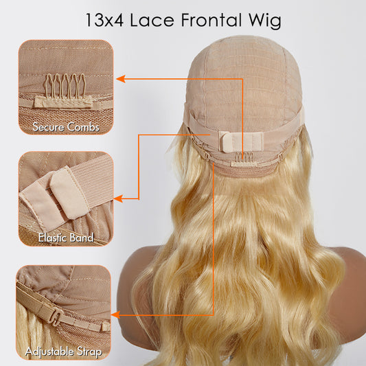 TedHair 150% Density 13x4 Pre-Plucked Lace Frontal Wig Body Wave #613