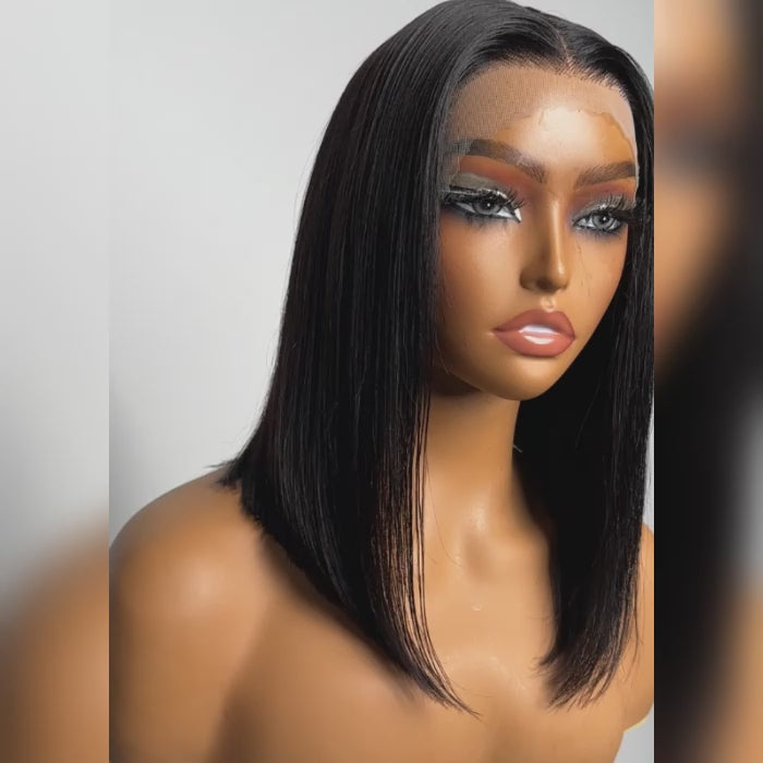 TedHair Pre-Plucked 13x4 Lace Front Straight Bob Wig 150% Density