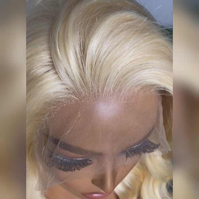 Tedhair 16-30 Inch Pre-Plucked 13"x4" #613 Body Wavy Lace Frontal Wigs 150% Density-100% Human Hair