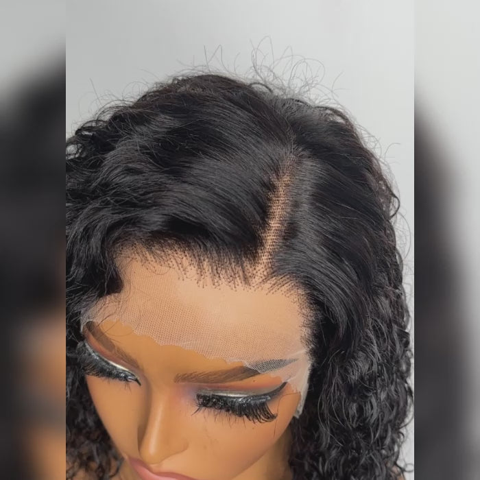 TedHair Pre-Plucked 13x4 Lace Front Water Wave Bob Wig 150% Density